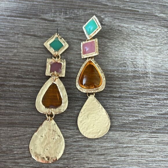Statement drop earrings N305 - Picture 3 of 4